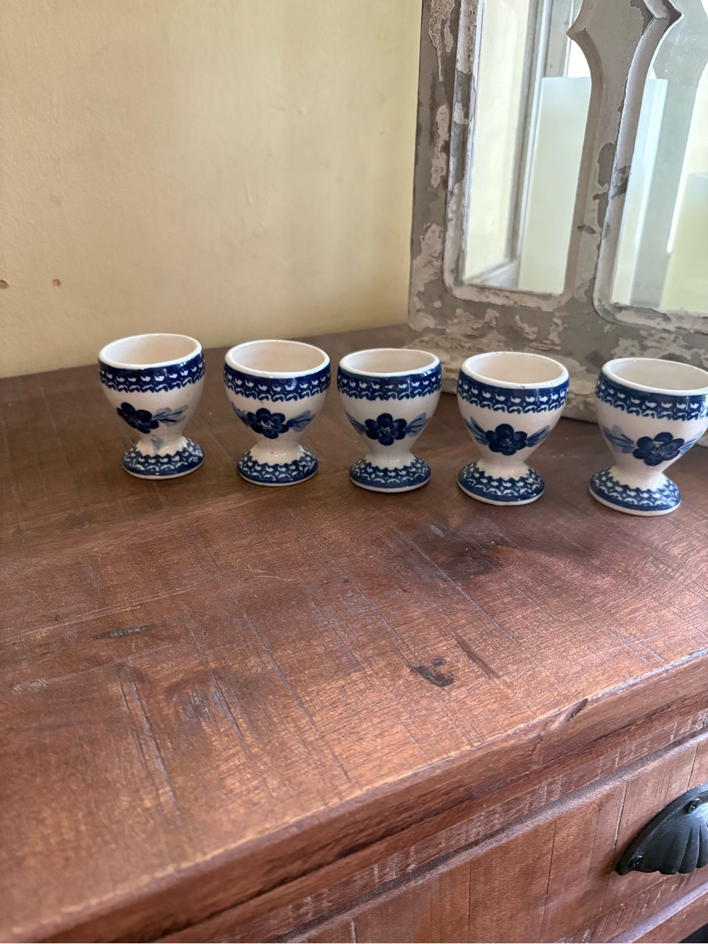 Boleslaweic Polish Pottery Egg Cups
